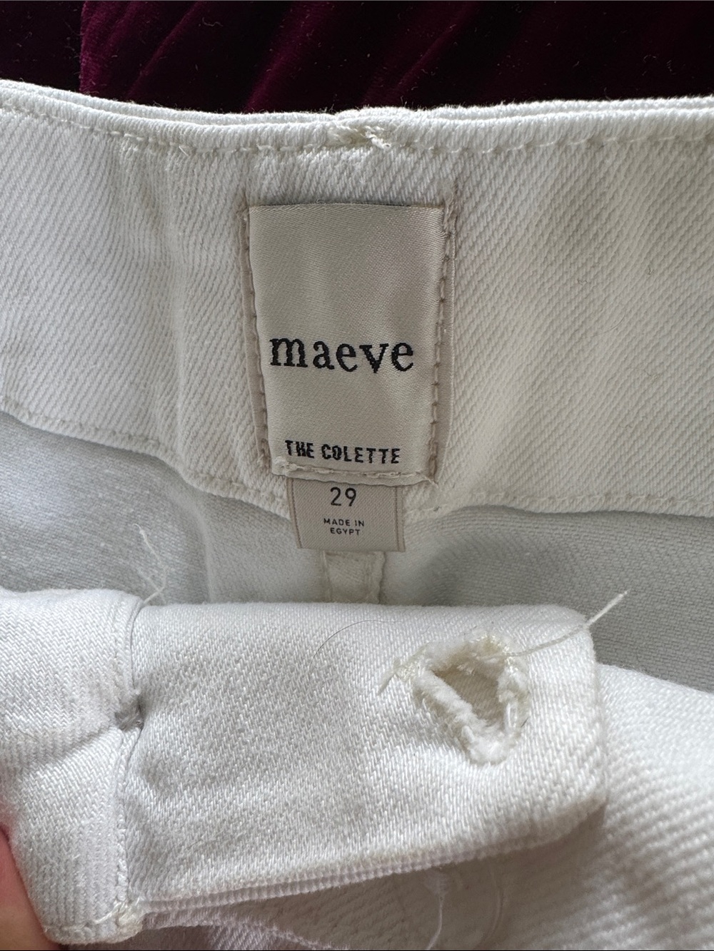 Collette White crop jeans by Maeve Size 29 High-Rise Wide leg - Picture 3 of 9